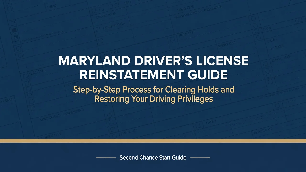 Maryland License Reinstatement Guide — Clear Every Hold, Drive Legal