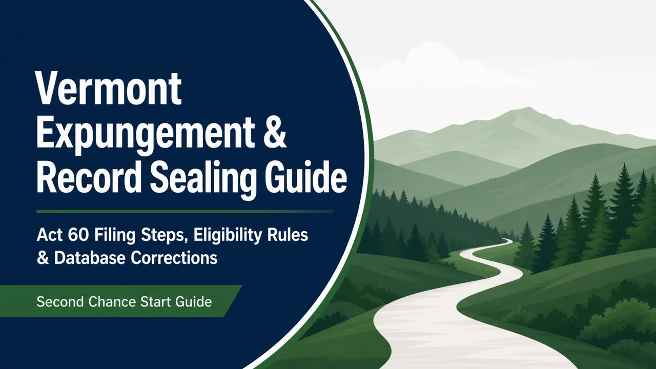 Vermont Expungement & Record Sealing Guide — Act 60 Filing Steps