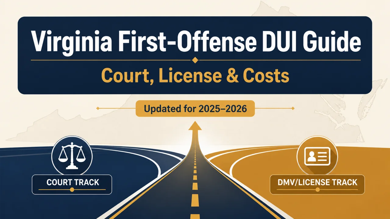Virginia First-Offense DUI Guide — Court, License & Costs